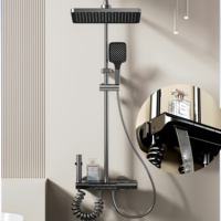 Robinet de douche à effet pluie chromé pour salle de bain, usage commercial et domestique, avec cartouche céramique et design à touches de piano – Meilleures ventes OEM