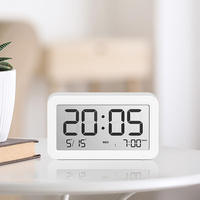 Réveil numérique avec affichage de la date et du jour de la semaine, horloge de table LCD