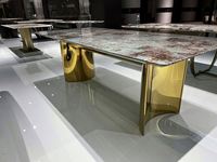Nouvelles pieds de table à manger de luxe polies sur mesure, supportant des comptoirs en granit/marbre, design moderne, imperméables et durables