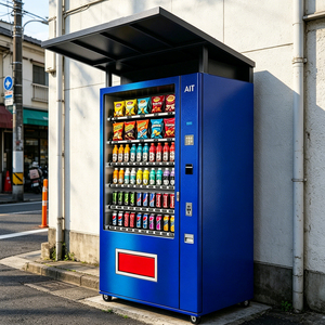Distributeur automatique commercial AIT pour l'extérieur, station de vente de snacks et de boissons avec auvent pour station de recharge de véhicules électriques et station-service - Product Image 1