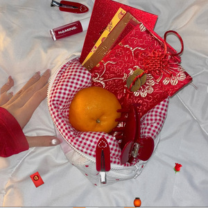 Bolsa de cosméticos con forma de corazón estilo coreano, bolsa de viaje con cremallera para el cuidado de la piel, bolsa de almacenamiento de cosméticos portátil de gran capacidad. - Product Image 4
