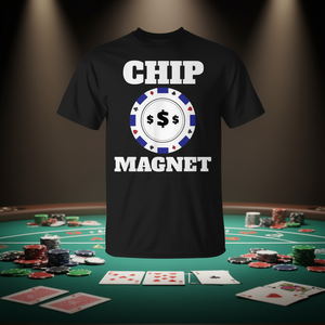Camiseta con diseño de ficha magnética de casino para jugadores y apuestas - Product Image 3