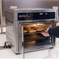 Freidora de aire eléctrica 3 en 1 de acero inoxidable con microondas RV y capacidad de 28L para exteriores