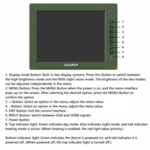 New Rugged 10.4" 4:3 Night Vision All-weather Industrial Monitor Metal Housing Ip65-rated /vga Input Extreme Environments - Product Image 2