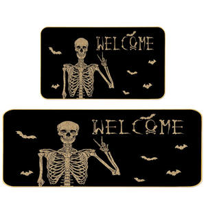 Ensemble de tapis de cuisine Temu Fall Pumpkin, rectangulaire, à carreaux, antidérapant, en polyester, épaisseur moyenne, lavable en machine - Product Image 3