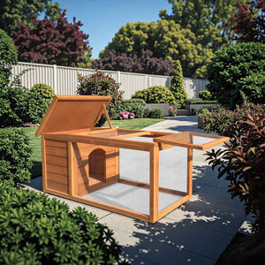 Venta al por mayor, casa de conejo de patio trasero, jaulas de conejo de madera para la venta - Product Image 2