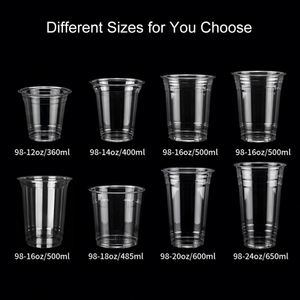 Personalized Logo Plastic 12oz 16oz Clear Disposable Coffee <b>Cups</b> PET <b>Cold</b> Drink Ice Coffee Transparent <b>Cups</b> for Gifts - Product Image 3