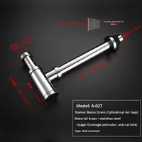 Séparateur d'eau moderne tout en cuivre à angle droit, bouchon anti-odeur en acier inoxydable pour salle de bain, lavabo, vidange, prise murale pour hôtels