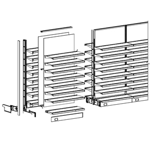 Estanterías <span class=keywords><strong>de</strong></span> Góndola <span class=keywords><strong>para</strong></span> Supermercado, Personalizadas, <span class=keywords><strong>de</strong></span> <span class=keywords><strong>Madera</strong></span> con Acabado en Polvo <span class=keywords><strong>de</strong></span> Melamina, <span class=keywords><strong>de</strong></span> Doble Cara con Panel Trasero - Product Image 2