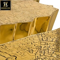 Meubles design de luxe de haute qualité en acier inoxydable en forme de racine Table à thé Groggery Lobby Table d'angle de salon