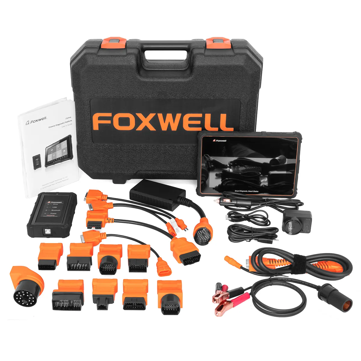 Foxwell-Tableta de diagnóstico de 8 pulgadas, compatible con todos los sistemas, programación de codificación con conexión Bluetooth, escáner OBD