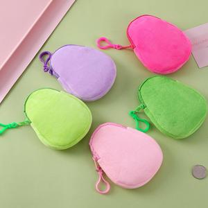 Cartoon fruit Soft Plush Cute Avocado Zipper Coin Purse keychain Wallet <b>Usb</b> <b>Cable</b> Headset headphone Bag Key - Product Image 6