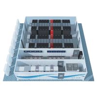 W-TEL conteneur de centre de données de module de salle de serveurs galvanisé par OEM de 40 pieds avec système de refroidissement