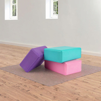 Blocs de yoga en mousse EVA haute densité antidérapants pour Pilates, avec logo personnalisé, pour exercices de fitness, soutien épais et étirements