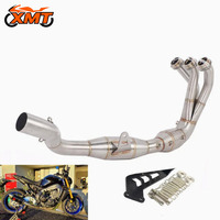 Ujung Knalpot Motor Stainless Steel Motocross Full System Peredam Suara untuk YZF MT09 R9 FZ09 XSR900 2024 2025