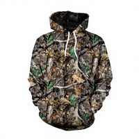 Hoodie Longgar Berlapis Pemutih Grosir untuk Musim Gugur, Cetak 3D Daun Maple Anime Pria Ukuran Besar Logo Kustom di Belakang Bahan Poliester/Katun