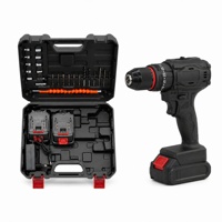 Perceuse à percussion sans fil 3 modes Factory Partner avec chargeur, mallette de transport et tournevis électrique pour travaux de réglage