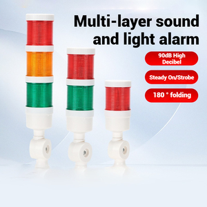Chất lượng cao ba màu đèn cảnh báo <span class=keywords><strong>LED</strong></span> Độ sáng cao chỉ số tín hiệu nhấp nháy Thiết bị báo động nhấp nháy ánh sáng còi báo động - Product Image 2
