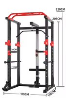 Barre d'entraînement multifonctionnelle, rack à haltères, rack à squats commercial, équipement de fitness, machine Smith, cage de musculation