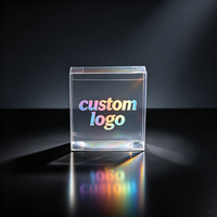 Boîte d'emballage cosmétique transparente en plastique pour animaux de compagnie, avec logo personnalisé gravé au laser, pour cadeaux de Noël
