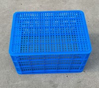 Panier rectangulaire en plastique HDPE recyclable, épaisseur 2 mm, impression sérigraphique personnalisée du logo pour boîte à légumes, fruits et produits agricoles