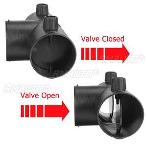 Connecteur en Y/T pour conduit d'air de chauffage de voiture 60mm/75mm avec double vanne de régulation pour chauffage de stationnement diesel Webasto - Product Image 2