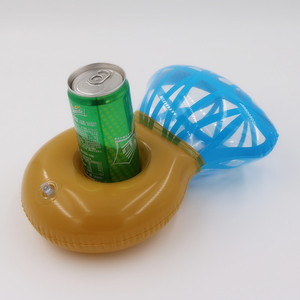 <b>Inflatable</b> Diamond Ring Coaster Cup Holder <b>Floating</b> Beverage Holder For Swimming Pool Outdoor Use Unisex PVC Material - Product Image 4