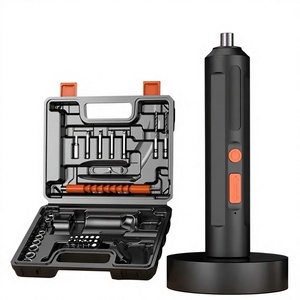 Destornillador, taladro pequeño tipo pistola, taladro eléctrico pequeño de iones de litio, juego de destornilladores totalmente automático de 47 piezas y accesorios - Product Image 3