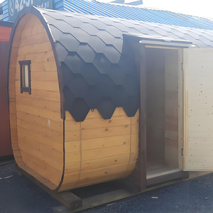 Sauna Criativa em Madeira Hemlock com Estrutura Metálica Retro <span class=keywords><strong>Industrial</strong></span> para 8 Pessoas, Kit de Fogão Nostálgico - Product Image 5