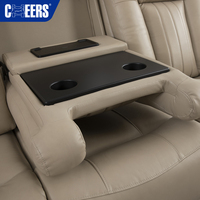 Canapé inclinable électrique 3 places en cuir véritable MANWAH CHEERS avec appuie-tête motorisé pour cinéma maison ou salon de détente