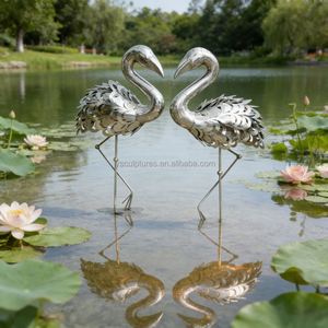 Escultura de Flamenco Personalizada en Acero Inoxidable - Decoración de Jardín para Exteriores OEM/ODM para Zoológicos y Paisajismo Acuático - Product Image 2