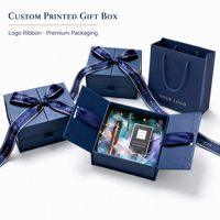 Boîte cadeau magnétique marine personnalisée avec logo, ruban et insert en plumes pour cadeaux de mariage, OEM, vente en gros, marque privée