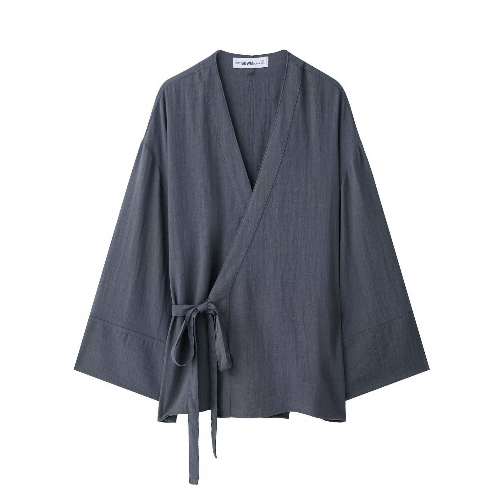 Cuello en V nuevo gris-top