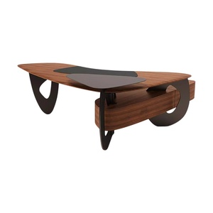 Taller de oficina de madera maciza moderno contemporáneo Escritorio de computadora Exquisito hecho a mano por CEO Muebles de oficina de madera únicos - Product Image 4