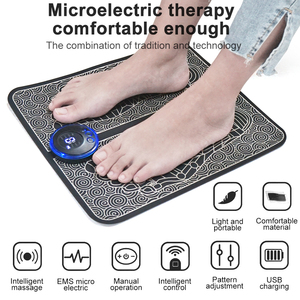 Taşınabilir Ev Tipi Katlanabilir Ayak Titreşimli Masaj Matı Elektrikli Ayak Masaj Aleti PU Deri 8 Mod ve 19 Yoğunluk Seviyesi ile - Product Image 3