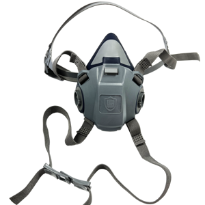 CE Approved Half <b>Face</b> Respirator Dustproof Lightweight Reusable Washable Dual Acid Gas Filter Cartridge Anti-Fog Silicone Mask - Product Image 1
