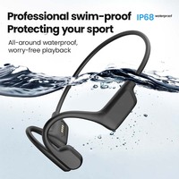 ALOVA Chargeur rapide IPX8 6.0 Casque de natation Bluetooth Écouteurs sans fil à conduction osseuse Casque de sport à oreille ouverte