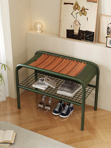 Banco de Estilo Medieval de Alta Gama para Cambiar Zapatos en la Entrada del Hogar, Zapatero con Asiento, Hierro Vintage - Product Image 3