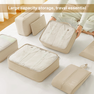 Tùy Chỉnh Chất Lượng Cao Nén 7Pcs Gói Lưới Quần Áo Tổ Chức Hành Lý Tổ Chức Thiết Lập Đóng Gói Cubes Du Lịch Phụ Kiện Túi - Product Image 2