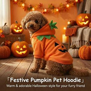 Puppy New Cotton Summer <strong>Halloween</strong> <strong>Dog</strong> &amp; Cat Pumpkin Head Costume 4-Legged <strong>Outfit</strong> - Product Image 1