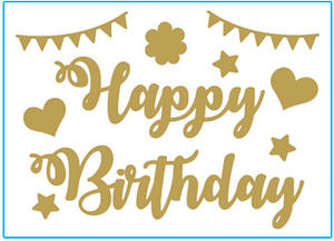 DIY HAPPY BIRTHDAY BOBO Balloon Stickers transparents Bobble Sticker - Product Image 2