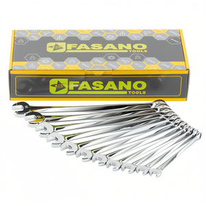 Fasano Tools Combination Wrench Set 12 Piece Metric <b>Chrome</b> Vanadium Steel Automotive Repair - Product Image 2