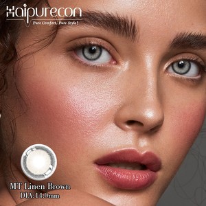 Lentilles de contact colorées Haipurecon Green Soft <span class=keywords><strong>HEMA</strong></span>, 40 % d'eau, diamètre 14 mm, force -8.00D, clarté optique invisible, finition brillante - Product Image 3