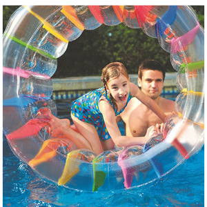 Hongcheng <b>Inflatable</b> Water Roller 90x60 Cm Thickened PVC Pool Toy For Kids Age 8-13 Years - Product Image 5