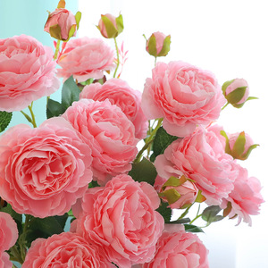 Flores de Peonía Artificiales al por Mayor, Flores de Tela de Seda para Decoración de Bodas, Adorno de Mesa para el Hogar, Arreglo Floral Realista, Regalo para Niñas - Product Image 2