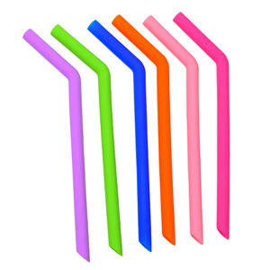 High Quality Reusable Silicone <b>Straws</b> High-Temperature Resistant Safe <b>for</b> Babies and Environment Bar Accessories - Product Image 1