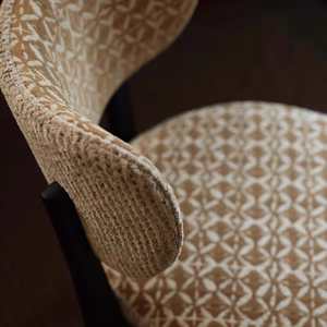 Chaise de salle à manger rembourrée en tissu coton et lin, structure en bois massif, pour usage domestique, style adulte - Product Image 3