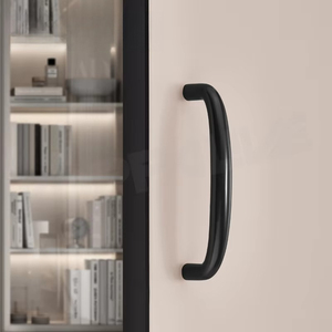 Poignées et boutons <span class=keywords><strong>de</strong></span> meuble <span class=keywords><strong>de</strong></span> salle <span class=keywords><strong>de</strong></span> bain noir mat et or, poignées d'armoire <span class=keywords><strong>de</strong></span> cuisine en laiton massif en forme d'arche pour tiroirs <span class=keywords><strong>de</strong></span> commode - Product Image 4