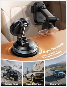 Support de téléphone magnétique sans fil universel pour voiture, fixation par ventouse, charge rapide 15W, pour voiture, camion, SUV - Product Image 2