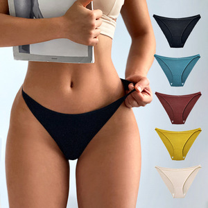 Nueva Ropa Interior de Mujer, Elástica, de Satén, Sin Costuras, Estilo Hipster, de Tiro Bajo, Sexy, Tejida, Material Spandex/Nailon, Dos Estilos, ODM, 10 Colores, Cintura - Product Image 1